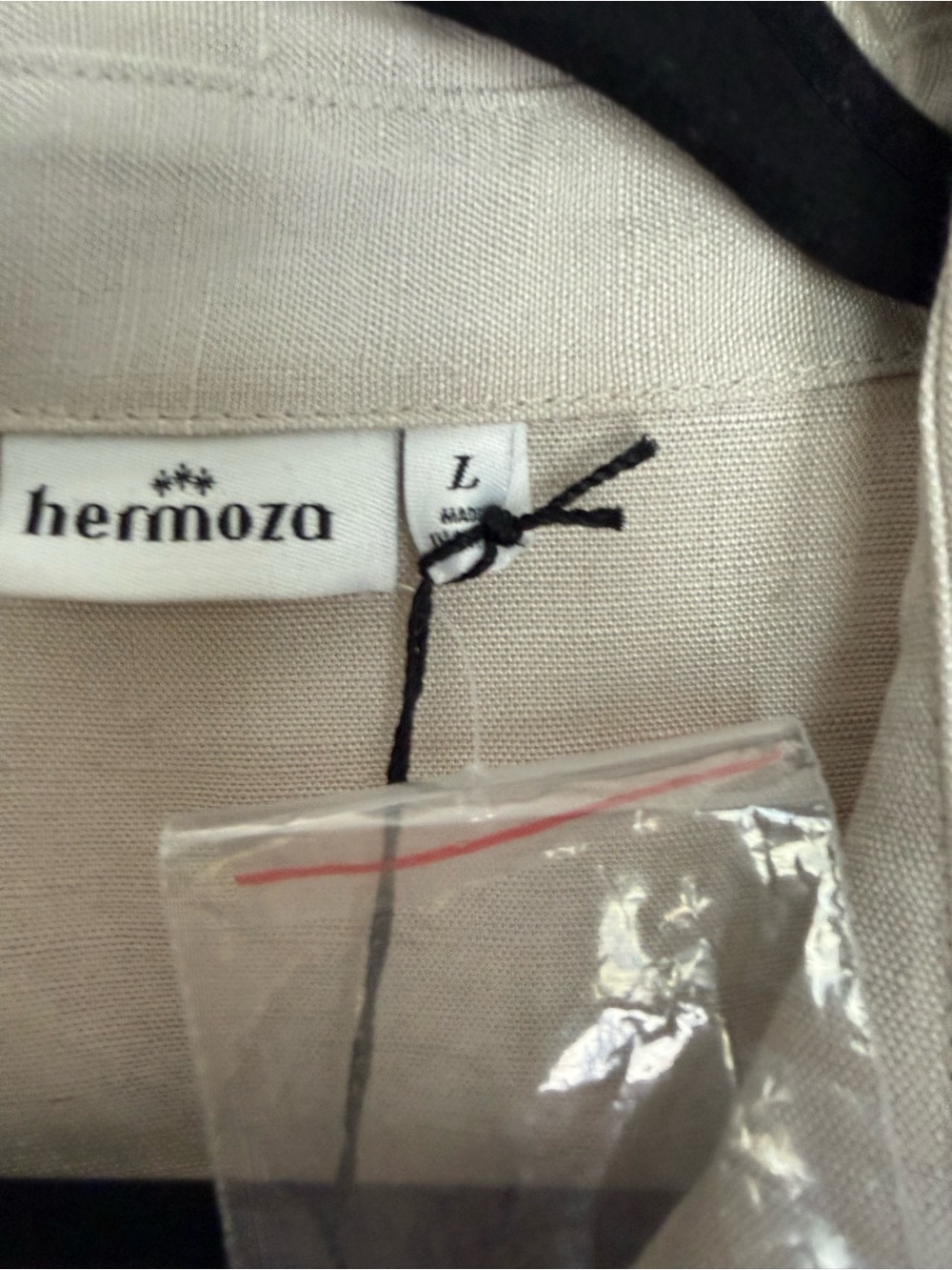 NWT Hermoza Cecelia Shirt Dress Button-Front Dress with Braided Tie - Picture 4 of 6